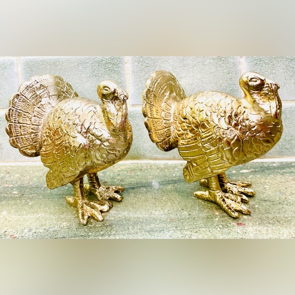 Set of 2 metal turkey figures- Thanksgiving Decor - Picture 3 of 5